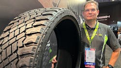 “There are synergies between different product categories that we can capitalize on,” says Michael Mathis, president of Atturo Tire Corp., pictured at the 2022 Specialty Equipment Market Association Show.