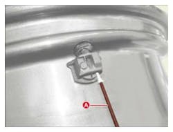 Fig. 2: Remove the screw using a torx driver, as shown here.