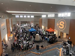 More than 60 vendors participated in the trade show at the 2024 Point S annual dealer's meeting. Flooding and lingering rainstorms forced the trade show indoors at the Margaritaville resort outside of Houston, Texas.