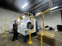 After finding a building to house the K&R Tire retread plant, the company dedicated some of the space for wheel refinishing, a service Kenny McMullen said is especially important to fleet customers.