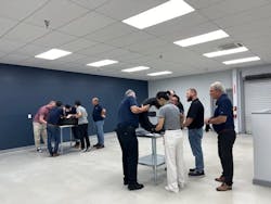 Working as a team.
