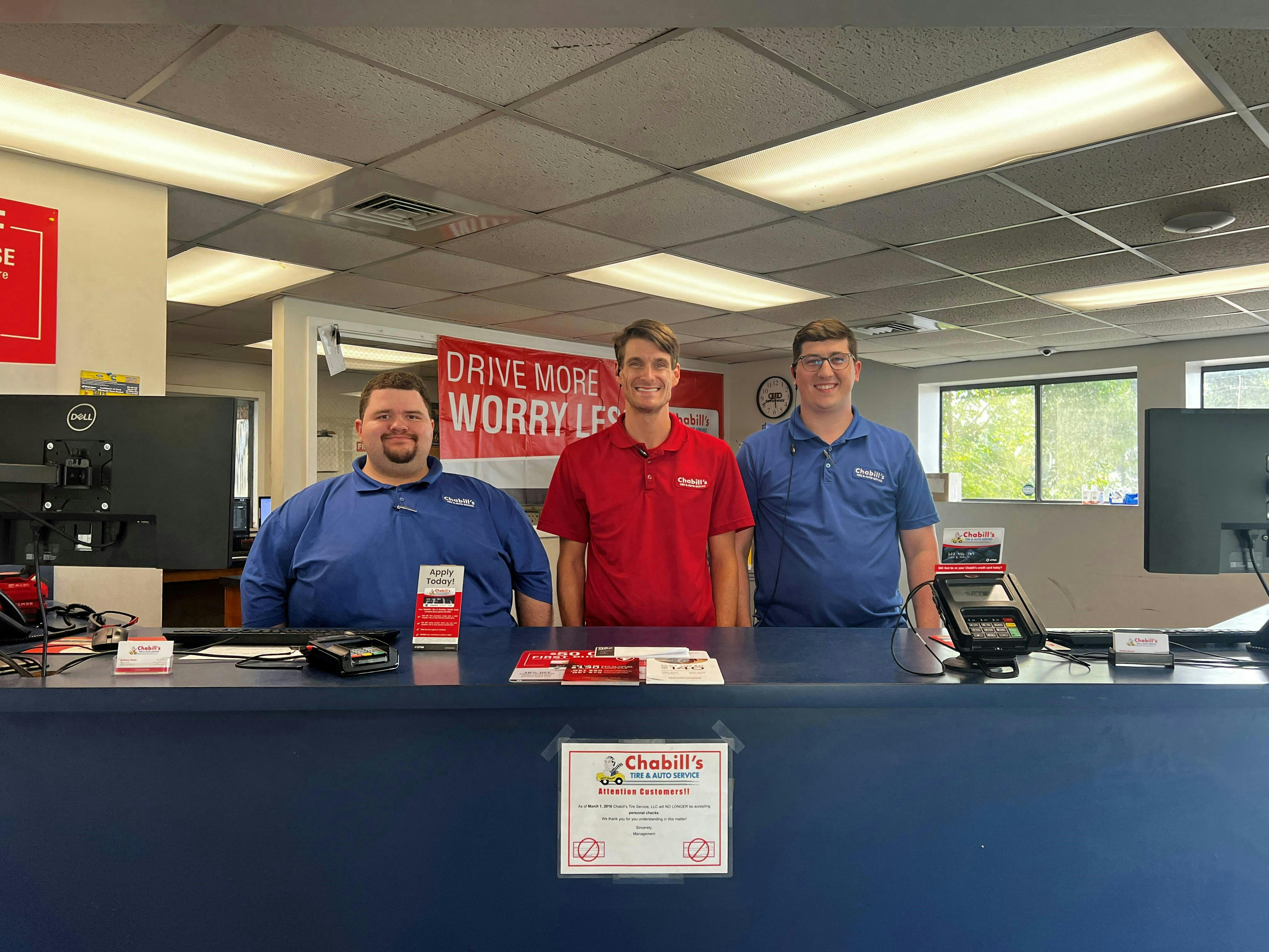 In the last six years, the Thibodaux store has nearly doubled its annual sales, from $1.6 million to $3 million. Led by Manager Bradley Schefferstein, center, he's joined on the sales counter by Anthony Voisin, left, and Patrick Barron, right.