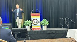 Rob Williams, president of Hankook Tire America Corp., was the keynote speaker at the 2024 Tire Society conference in Akron, Ohio.