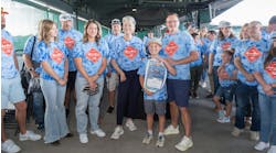 More than 500 Burt Brothers Tire & Service employees gathered at a recent Salt Lake City Bees game to watch an 11-year-old Make-A-Wish child throw the first pitch.