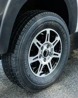 The Transforce CV2 is offered in EURO-C and light truck sizing and is more highway focused. It features a sidewall defense rib for durability, a lowered shoulder-slot angle for snow traction and extended wear life.