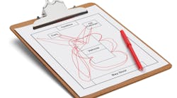 Trace the steps your technician takes throughout the entire process of the oil change — every movement. What you will have after the vehicle is pulled out will look like spaghetti.