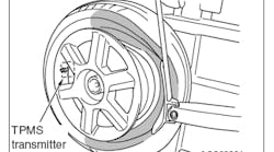 When disengaging the bead, place the tire on the tire changing machine as shown here.