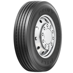 Other features of the tire include an arc shoulder design to evenly distribute lateral force; a substantial-angle zigzag pattern on the shoulder groove to ensure stability and amplify resistance against fatigue; incorporated stone ejectors; a bead filler and high-strength rim cushion to help with high-load spread-axle applications; and more.